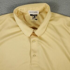 Greg Norman Polo Shirt Mens Size XL Yellow Golf Casual Short Sleeve